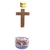 Holy Land Market water form the Jordan River in a Cross shaped Bottle
