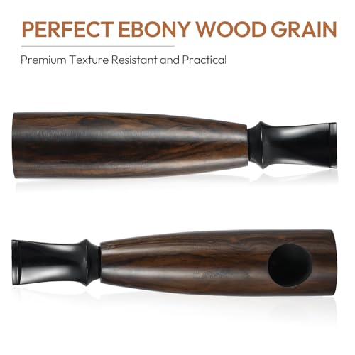 Joyoldelf Ebony Tobacco Pipe Set - Portable Wooden Smoking Pipe, Luxury Pipe Starter Kit with 3-in-1 Scraper, 9mm Pipe Filter and Smoking Accessories - Image 5