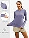 KEFITEVD Womens Long Sleeve Hooded Shirts UPF 50+ Sun Protection Hoodies Quick Dry Workout Tops Hiking Light Purple 2XL