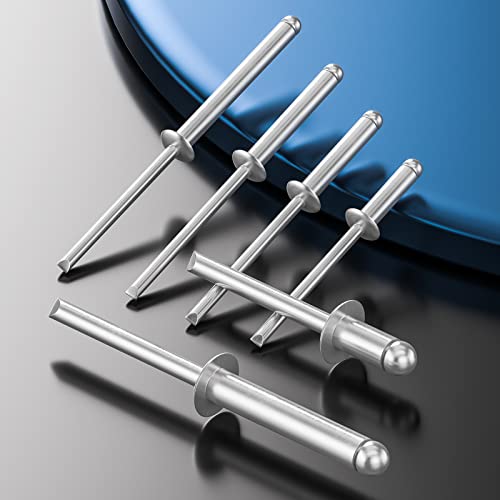 Image of Wensilon(80Pcs) Aluminum blind pro Rivets Kit,Aluminum Grip and Steel Mandrel Set