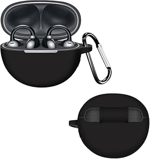 حافظة هواوي فري كليب ناعمة مضادة للصدمات قابلة للغسل غطاء مضاد للغبار مع حلقة تعليق خطاف اسود سيليكون