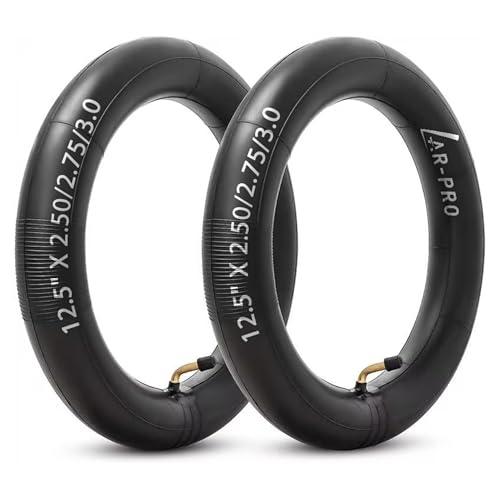 Image of AR-PRO 12.5 x 2.5 /2.75 /3.0 Scooter Inner Tubes with TR87 Angled Valve Stems - Heavy-Duty Tubes Compatible with Razor Pocket Mod, MX350, MX400, Schwinn GT, Currie, and Mini Dirt Bikes (2-Pack)