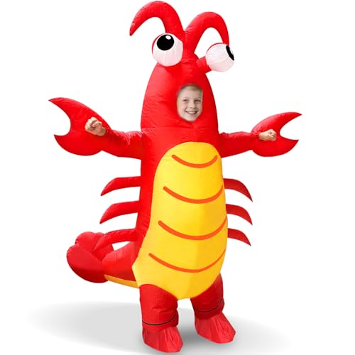 Disfraz inflable de cangrejo de Halloween para niños miniatura 1