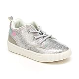 Carter's girls Alva Sneaker, Silver, 8 Toddler US