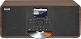 dab/fm/internet radio with wifi and bluetooth Carcasa de madera con aspecto de nogal para cualquier lugar con pantalla TFT a color integrada de 3,2" (8,1 cm) y menú multilingüe. Pantalla de reloj, radio despertador y temporizador de sueño integrados. Radio estéreo con 2 altavoces de 15 W y efecto multisonido gracias al ecualizador.