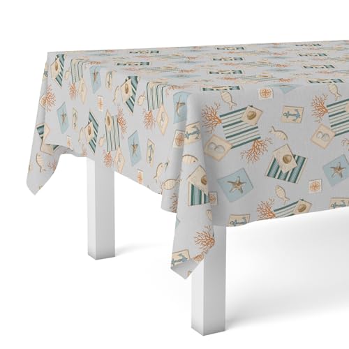 Nappe en toile cirée Recife bleue table rectangulaire 220 - 2