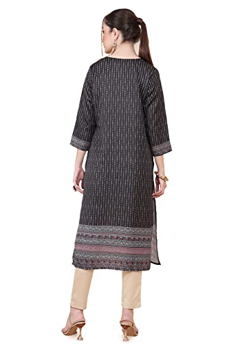 Image of Soch Women Black Rayon Kurta