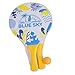 Blue Sky - 2 Strandtennisschläger - Strandball - Schlägerspiel - 040719J - Gelb - Holz - 38 cm x 24 cm - Spielzeug für Kinder und Erwachsene - Outdoor-Spiel - Strandspiel - Ab 3 Jahren