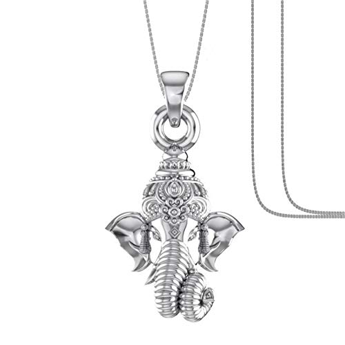 Pendentif Ganesh argent sterling anti-ternissement collier chaîne durable
