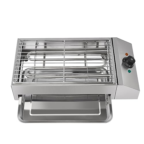 DHBREK Countertop Electric Griddle Flat Top Grill 1800W Portable BBQ Grill with Removable Plate & Temperature Control Smokeless Indoor Grill 110V Perfect for Home, Camping, and Outdoor Parties