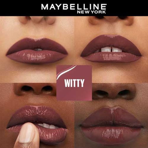 Image of Maybelline High-Glossy New York Superstay Vinyl Ink Liquid Lipstick - Witty, Instant Shine & Transfer Proof. Last Up To 16Hr, Enriched With Vitamin E & Aloe | 4.2Ml (Pack Of 2)