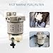CARMOCAR Marine Fuel Water Separator/Diesel Fuel Filter/Water Separator for R12T MARINE SPIN-ON HOUSING 120AT NPT ZG1/4-19 Includes 2 fittings,2 plugs