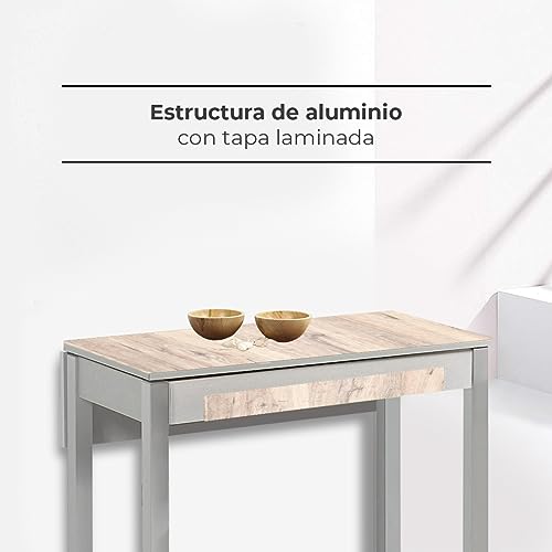 Table de cuisine pour petit espace ASTIMESA Amundsen 90x50 extensible 70 cm - 4