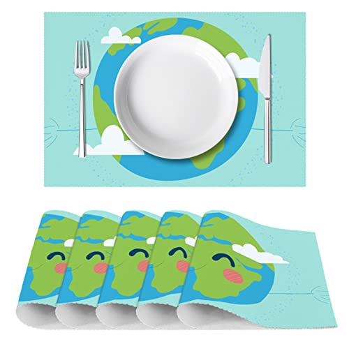 Sets de table lavable Funny Earth fini les taches sur la table