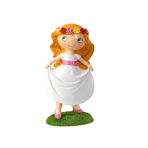 Mopec Y978 Figura de Pastel para comunión, Resina, Blanco, 8.5 x 10.7 x 17.5 cm