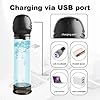 Men's Enlarge Vacuum Pump Adult Toys Strong Suction Male Massage Cup Enlargement Growth Pump with 2 in 1 ED Screen Extender Tool for Men to Be a Bigger, Male Stimulation Game Toy YDFTG1R (Black) #3