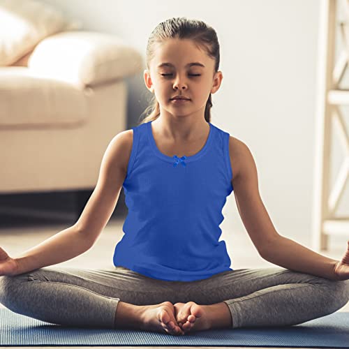 Poroka 5 Pack Girls Dance Tank Top Racerback Sleeveless Tops Crop Tank Top Dance Ballet Top For Little Girls #TOP6