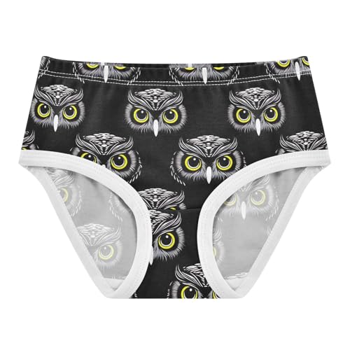 Joisal Cool Owls Eyes Black Girls Underwear Toddlers 2t Cotton Girl Panties Cute Print Undies Kids Briefs - Main Image