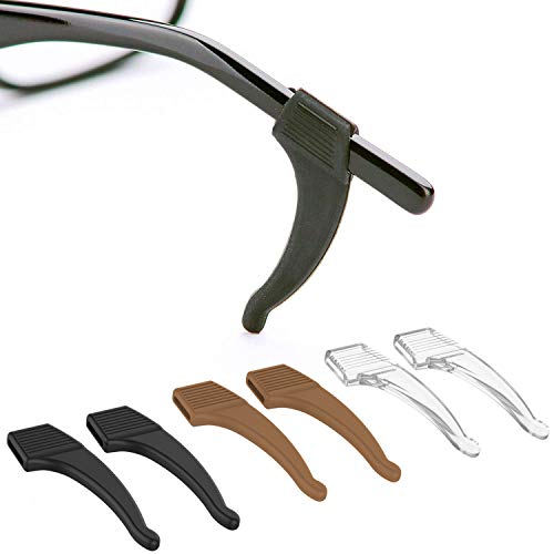Anti-Slip Glasses Ear Hook Grip - 3 Pack - Stretch Fit for Sunglasses