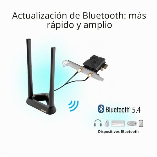 Módulo ASUS BE9400 con funcionamiento multi-enlace WiFi 7 y MU-MIMO para placas base Intel 4