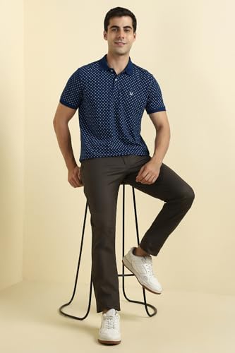 Image of Allen Solly Men's Cotton Polo T-Shirt | Printed Design | Regular Fit | Soft Comfortable Feel | Smart Casual Wear