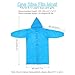 RUISHYY Raincoat Rain Ponchos for Kids (2 Pack), Reusable EVA Rain Coats Jackets with Hood for 6-13 Children Boys Girls (Blue+Green)