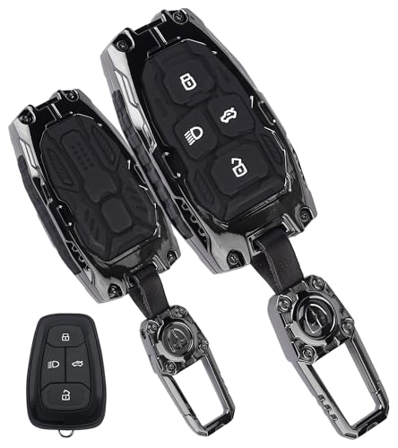 Image of Car Key Cover Compatible with Tata Nexon, Harrier | Safari | Altroz | Tigor | Ev | Punch | Tiago Ev Electric 4-Button Smart Key (Transformer Armour Series)