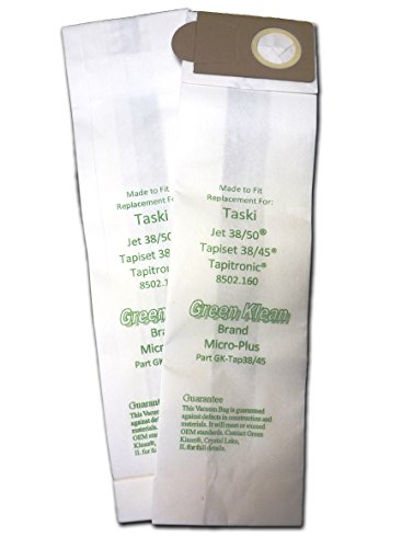 Sacs Taski Jet 38 50 et Tapiset 38 45 de remplacement pour entretien des moquettes