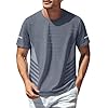 ZJADear Blue Gym T Shirts for Men UK Summer Cooling Short Sleeve T Shirt Quick Dry Sport Tops Crew Neck Lightweight Breathable Rash Guards Tshirts for Running Athletic Gym Workout Training 4XL #4