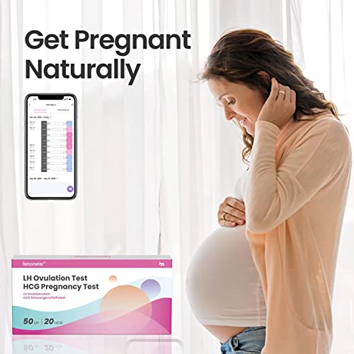 Femometer 50 Ovulation Test Strips And 20 Pregnancy Test Strips, Over 99% Accurate & Easy To Use #TOP4