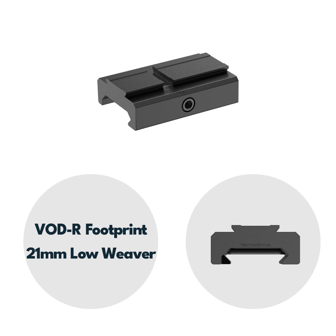Vector Optics SCFRM-14 - Montaggio con impronta VOD per Weaver, 21 mm, compatibile con Aimpoint Acro)