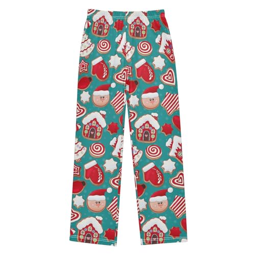 ZZKKO Gingerbread Cookies Christmas Boys Pants for Kids Jogger Pants with Pockets S-XL