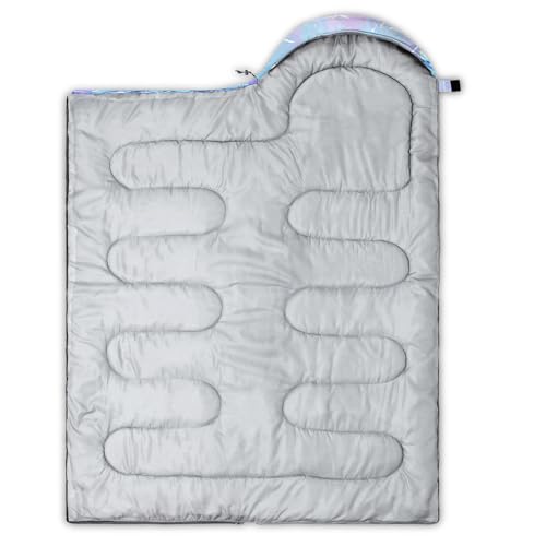 Image of QOOMO Axolotl Cute Camping Sleeping Bags,3 Season Warm & Cool Weather,Lightweight,Waterproof Sleeping Bags for Adults & Kids,Traveling,and Outdoors