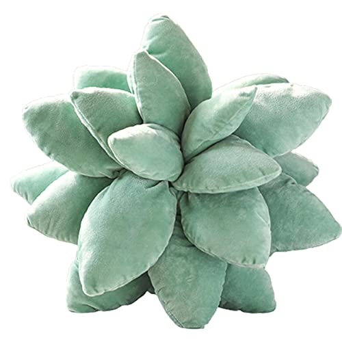 Almohada 3D Suculentas, Linda Almohada De Felpa Suculentas, Planta Verde Suculentas Cojines Decorativos Para Dormitorio Habitación Hogar Sofá Decoración Novedad Cojín De Felpa (45cm /18 Pulgadas) Cover
