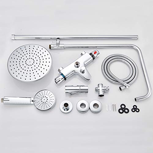 Ensemble de robinets de douche exposés thermostatiques chromés - 2