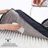 JOEJOY Orthopädisches Hundebett Grosse Hunde, Memory Foam Hundesofa XXL, Abnehmbarem Waschbares Hundebett Orthopädisch, 122x89x17 cm Eierförmiger rutschfest Hundecouch, Dunkel Grau