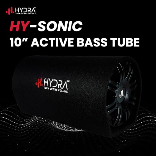 Image of Hydra HY-Sonic 10ABT 10 Inch Active Car Basstube with Inbuilt Amplifier Powered Subwoofer (RMS Power: 450 W)