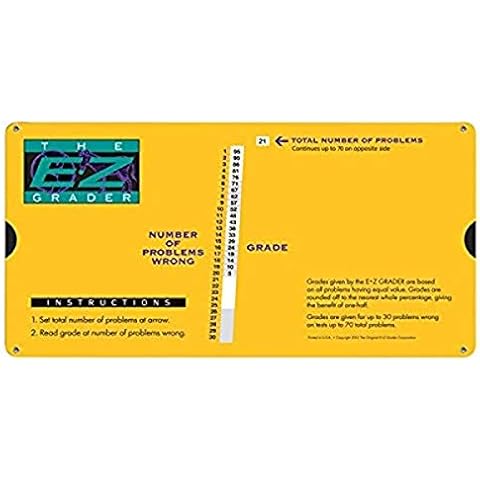 Grading Calculator - E-Z Grader Teacher's Aid Scoring Chart Big Print Edition (Yellow) - 10" x 5" Cover