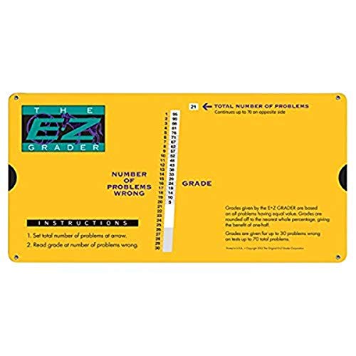 Grading Calculator - E-Z Grader Teacher's Aid Scoring Chart Big Print Edition (Yellow) - 10' x 5'