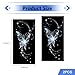 YAWUROU 2 PCS Car B Pillar Stickers, Waterproof Butterfly Design Automotive Door Pillar Decor Decals, Self-Adhesive Car Side Scratch Cover Decal, Universal for Most Cars (Blue)