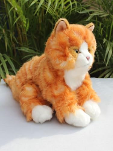 Peluche chat tigré orange cadeau de naissance doudou doux