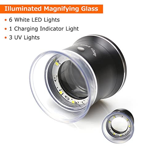 Loupe de précision 30X avec éclairage LED blanc et UV pour circuits imprimés PCB - 7
