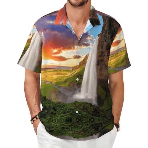 Chemise hawaïenne homme manches courtes en textile léger et finitions soignées
