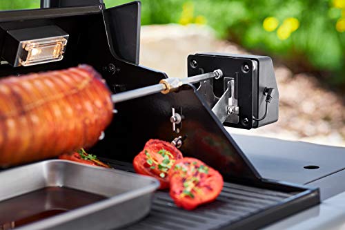 RÖSLE Premium-Drehspieß, Hochwertiger Grillspieß BBQ-Stationen für VIDERO G4/G6 und Magnum G4 & Abdeckhaube BBQ-Station VIDERO G4/G4-S, Hochwertige Schützhülle aus 100% Polyester