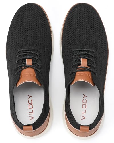 Image of VILOCY Men's Casual Dress Sneakers Lace-Up Oxfords Business Mesh Breathable Walking Shoes Tennis Comfortable