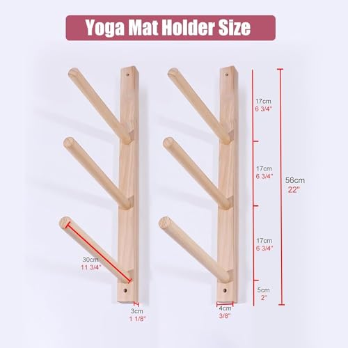 Support mural de Pilates en bois pour gagner de la place à la maison - 7