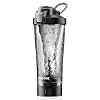 FANS-ONE Electric Protein Shaker Bottle, 24 oz Lockable Blender Cup, Black | Tritan, BPA Free, USB-C Rechargeable, Leak Proof Shaker Cups for Protein Shakes Mixes