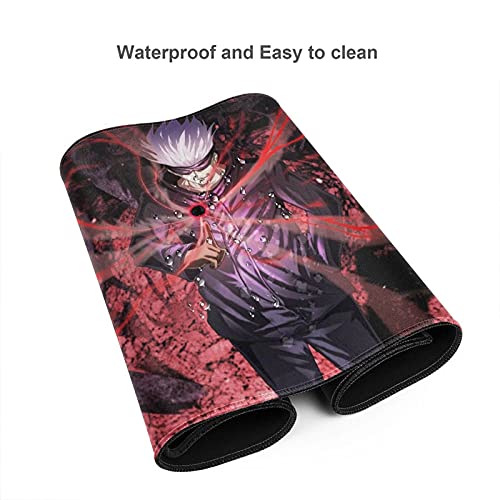 Large Mouse Pad, Extended Gaming Mousepad Non-Slip Base Keyboard Pad,Desk Mat 24" X 14" In, Anime Mouse Pad (Japanese Anime Jujutsu Kaisen Satoru Gojo) #TOP4