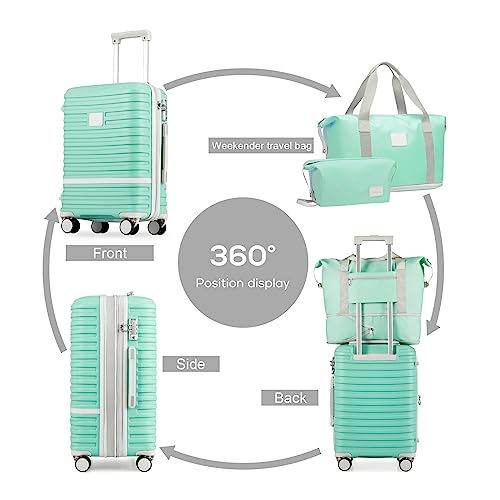 Image of Joyway Carry On Luggage 20 Inch Expandable Suitcase with Spinner Wheel, 3 Piece Hard Shell Luggage Set with TSA Lock