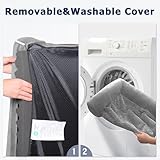 WESTERN HOME Dog Beds Large Washable,Soft Orthopedic Extra Large Waterproof Medium Dog Beds with Removable Washable Cover, with U-Shape Bolster Grey,106 x 76 x 19 cm - Image 6